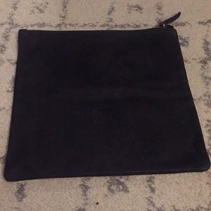 Clare vivier fold over leather clutch